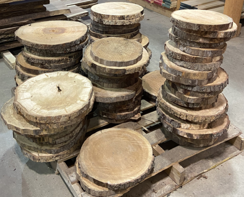 Photo of Cherry and Maple Live Edge Rounds