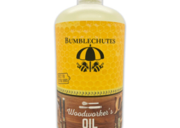 Photo of a bottle of Bumblechutes Woodworker's Oil