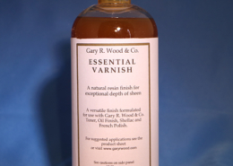 photo of a bottle of Gary R. Wood & Co. Essential Varnish