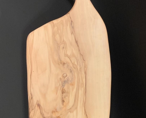 Olivewood charcuterie board by Goosebay employee Todd