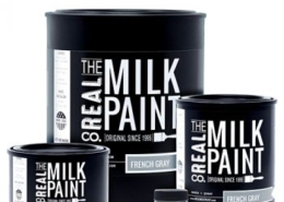 Photo of 4 sizes of Real Milk Paint cans