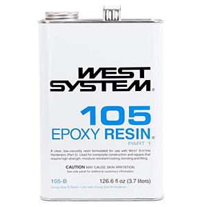 Photo of Bottle of West System 105 Epoxy Resin Part 1