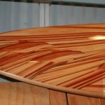 The Cal Gun 9’6″ Wooden Surf Board
