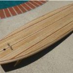 The Chameleon 8’6″ Wooden Surf Board