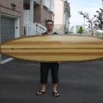 The Driftwood 8’0″ Wooden Surf Board