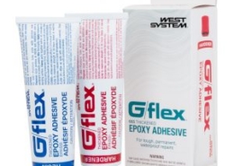 Photo of Two Bottles of West System GFlex 655 Epoxy Adhesive Resin and GFlex 655 Epoxy Adhesive Hardener